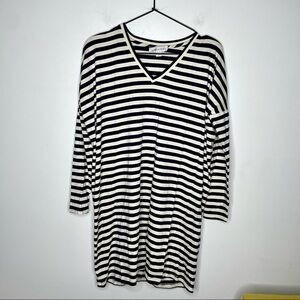 Amour Vert Striped Tunic Dress Top Womens S